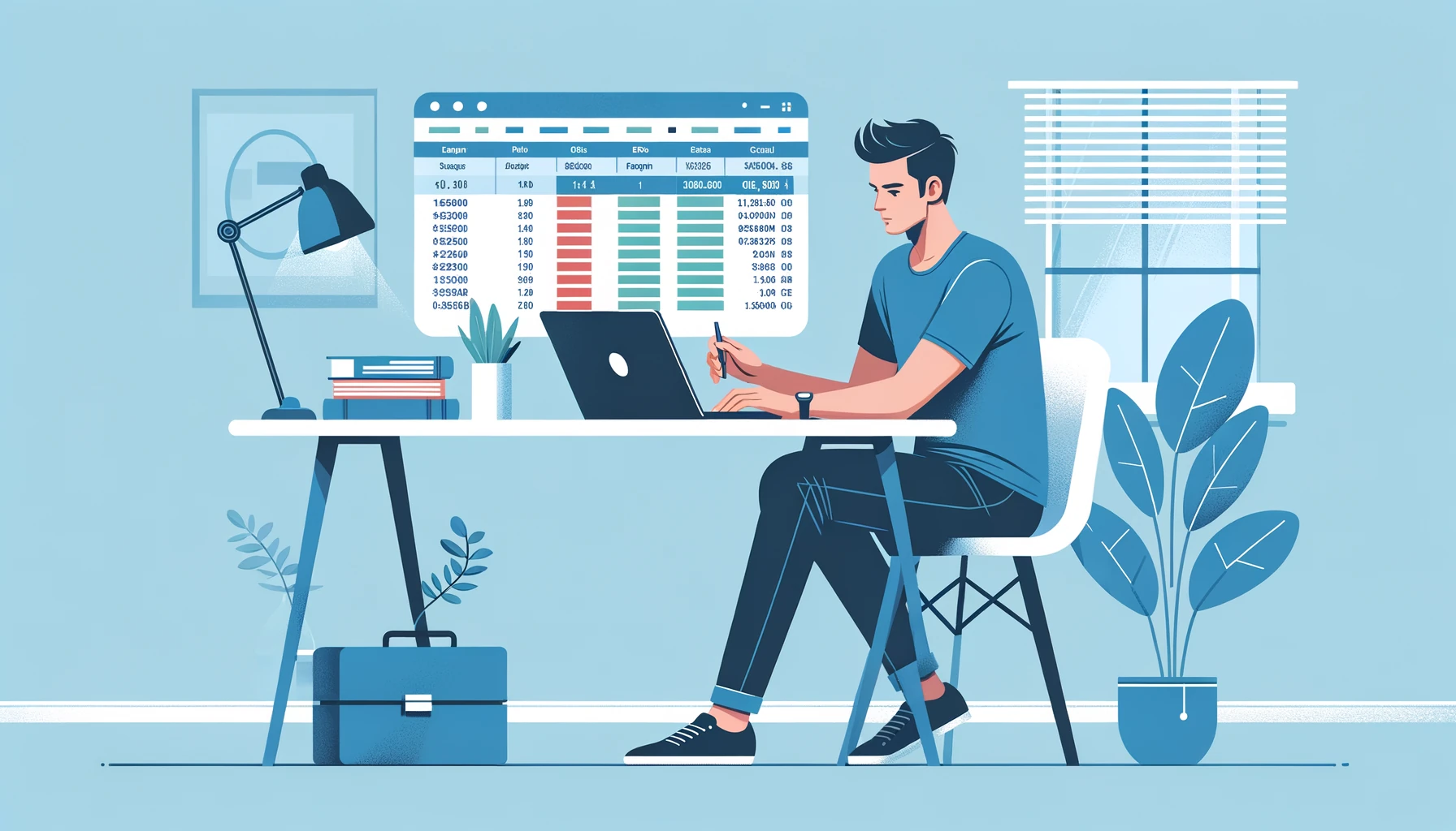 Freelancer reviewing auto-categorized bank transactions in an Excel spreadsheet